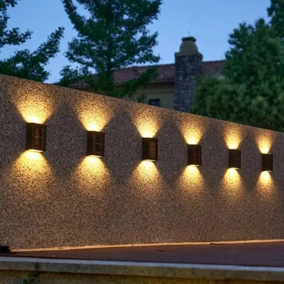 Lámpara Solar de Pared Exterior con 8 LED
