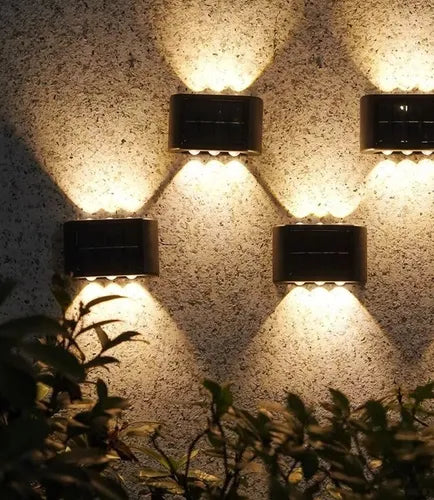 Lámpara Solar de Pared Exterior con 8 LED