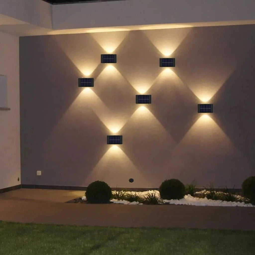 Lámpara Solar de Pared Exterior con 8 LED