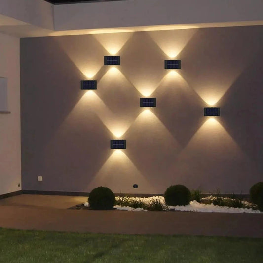 Lámpara Solar de Pared Exterior con 8 LED
