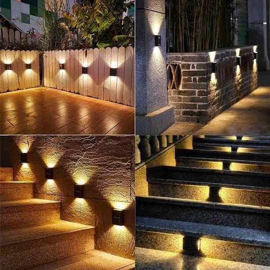 Lámpara Solar de Pared Exterior con 8 LED